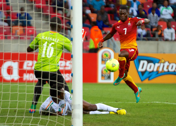 Ghana's Christian Atsu scores the second goal against Niger